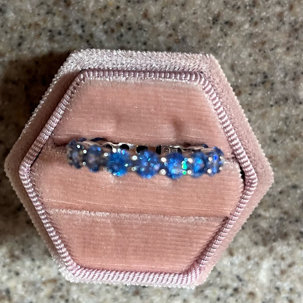 Common Lines Eternity Ring - Blue Gradient - image 7